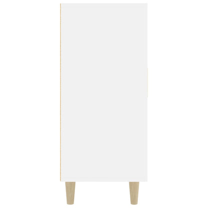 vidaXL Sideboard High Gloss White 90x34x80 cm Engineered Wood