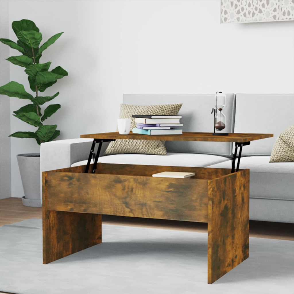 Coffee Table 80x50,5x41,5 cm Engineered Wood Smoked oak 80 x 50 x 41.5 cm
