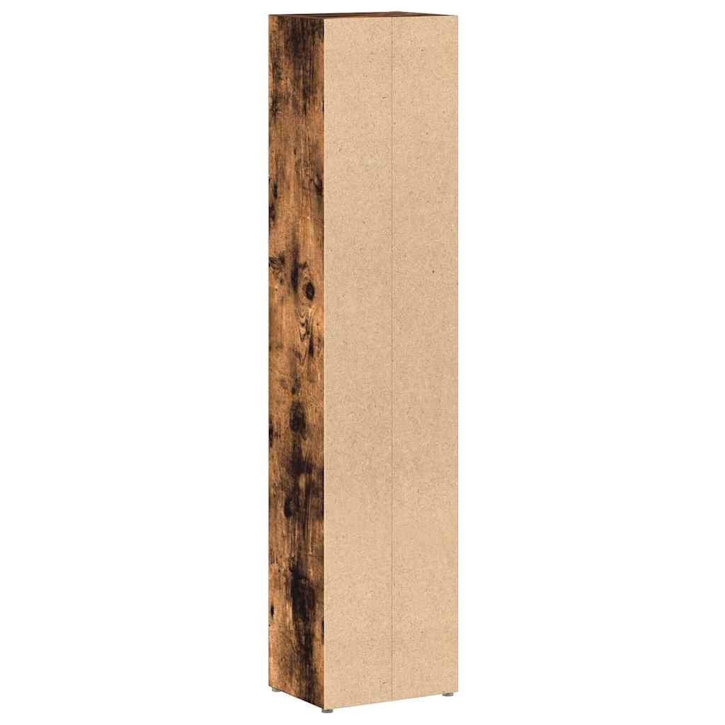 CD Cabinets 2 pcs 21x16x93,5 cm Engineered Wood Smoked oak