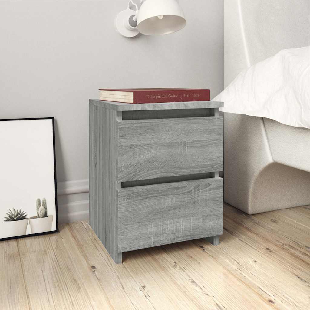 Bedside Cabinet 30x30x40 cm Engineered Wood Grey sonoma