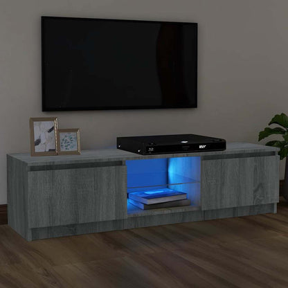 TV Cabinet with LED Lights Grey sonoma 120 cm 30 cm