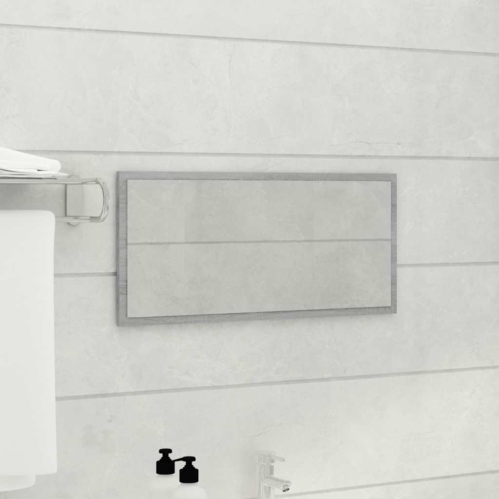2 Piece Bathroom Furniture Set Engineered Wood Grey sonoma