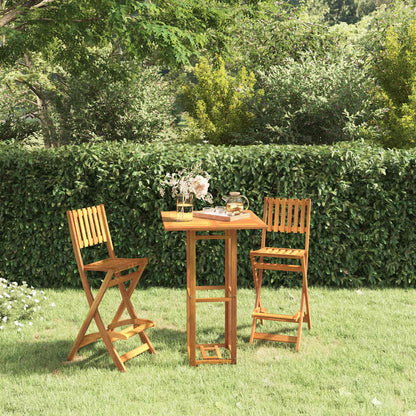 3 Piece Outdoor Bar Set Solid Wood Acacia 2