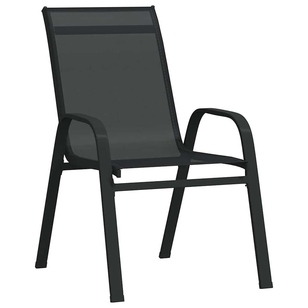 vidaXL 9 Piece Garden Dining Set Black 4