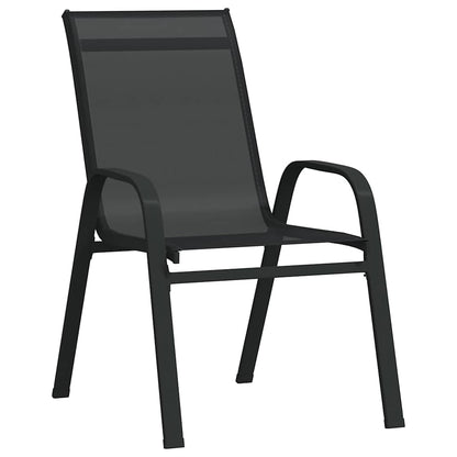 vidaXL 9 Piece Garden Dining Set Black 4