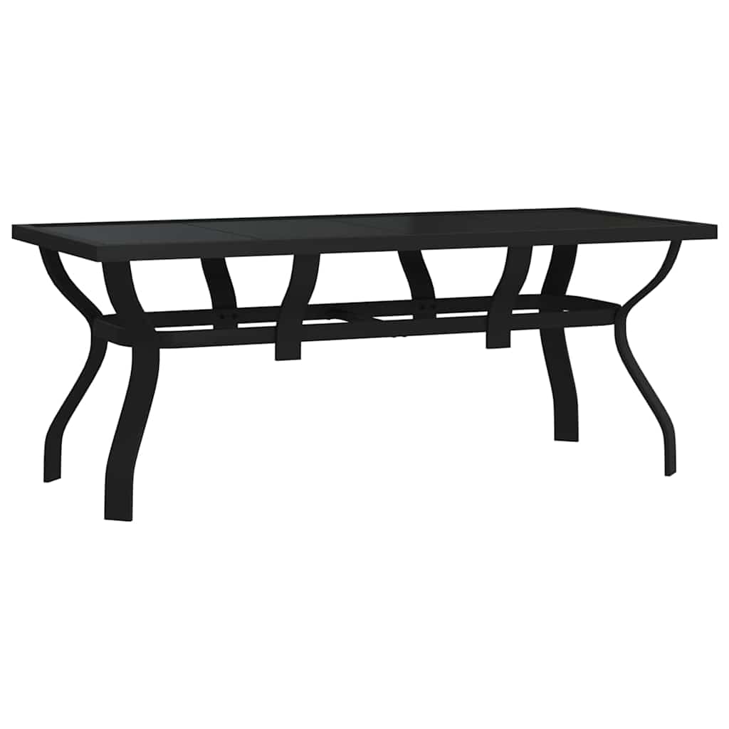 vidaXL 7 Piece Garden Dining Set Black 5