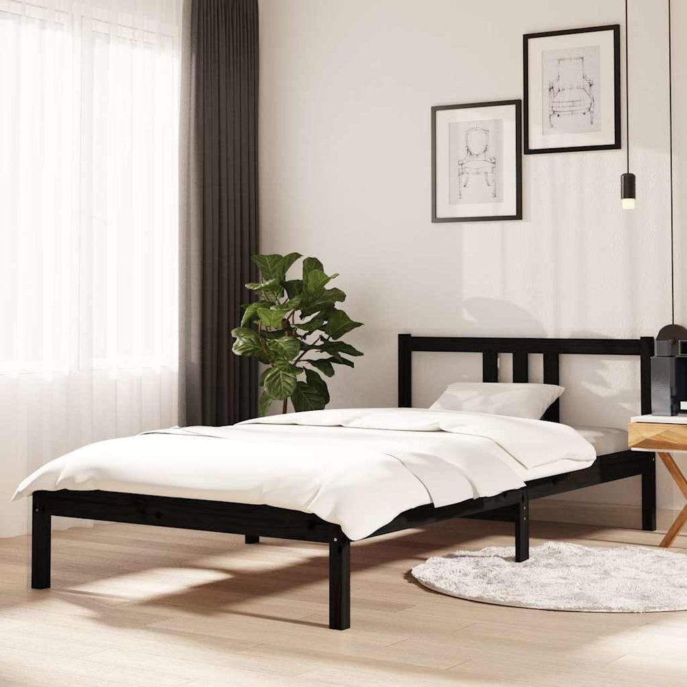 vidaXL Bed Frame without Mattress Solid Wood Length 200 cm