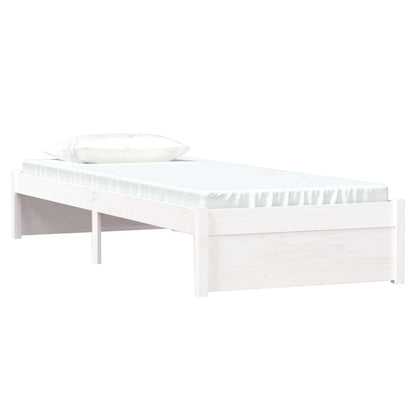 Bed Frame without Mattress Solid Wood Length 190 cm White 75 cm
