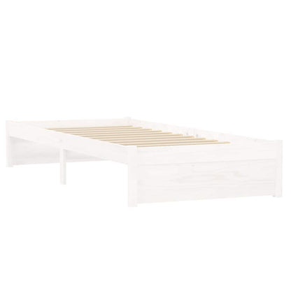 Bed Frame without Mattress Solid Wood Length 190 cm White 75 cm