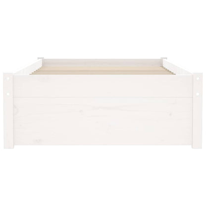 Bed Frame without Mattress Solid Wood Length 190 cm White 75 cm