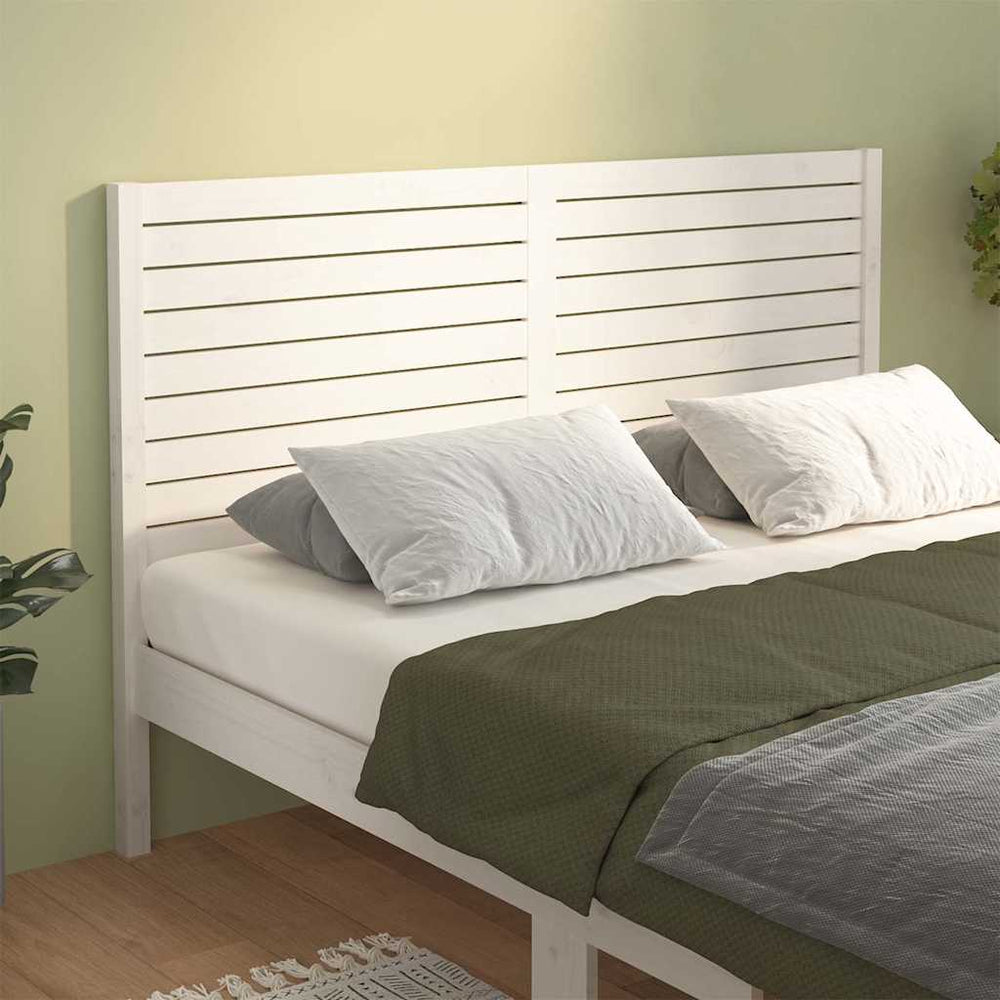 vidaXL Bed Headboard 81x4x100 cm Solid Wood Pine White