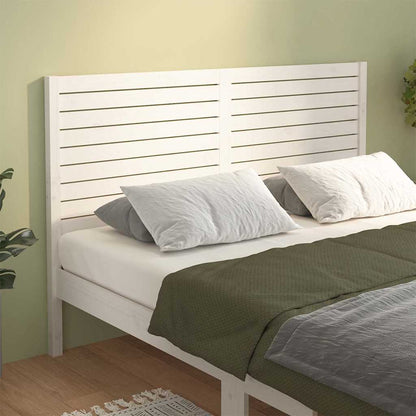 Bed Headboard 81x4x100 cm Solid Wood Pine White 141 cm