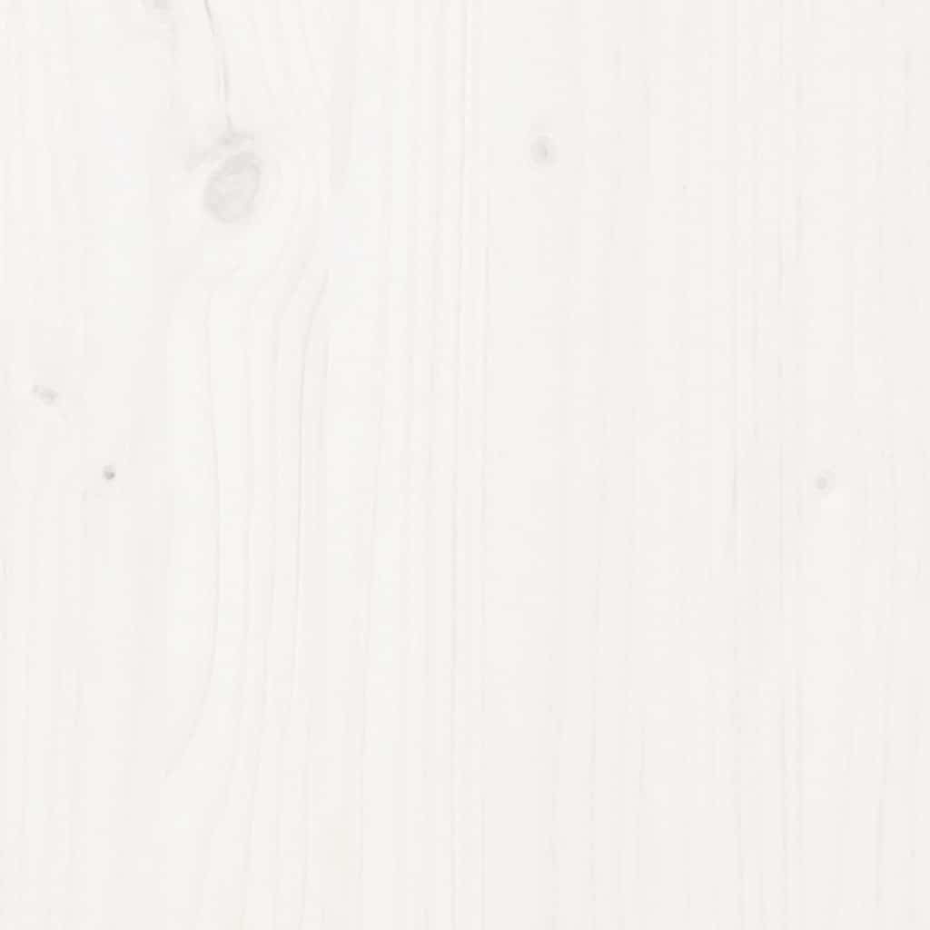 Bed Headboard 81x4x100 cm Solid Wood Pine White 206 cm