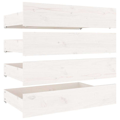 Bed Frame without Mattress with Drawers Length 200 cm White 140 cm