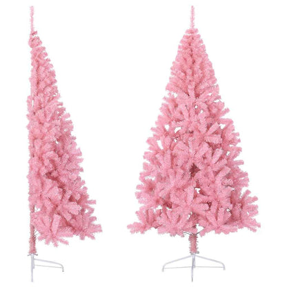 Artificial Half Christmas Tree with Stand PVC 240 cm Pink