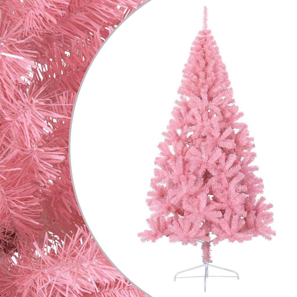 Artificial Half Christmas Tree with Stand PVC 240 cm Pink