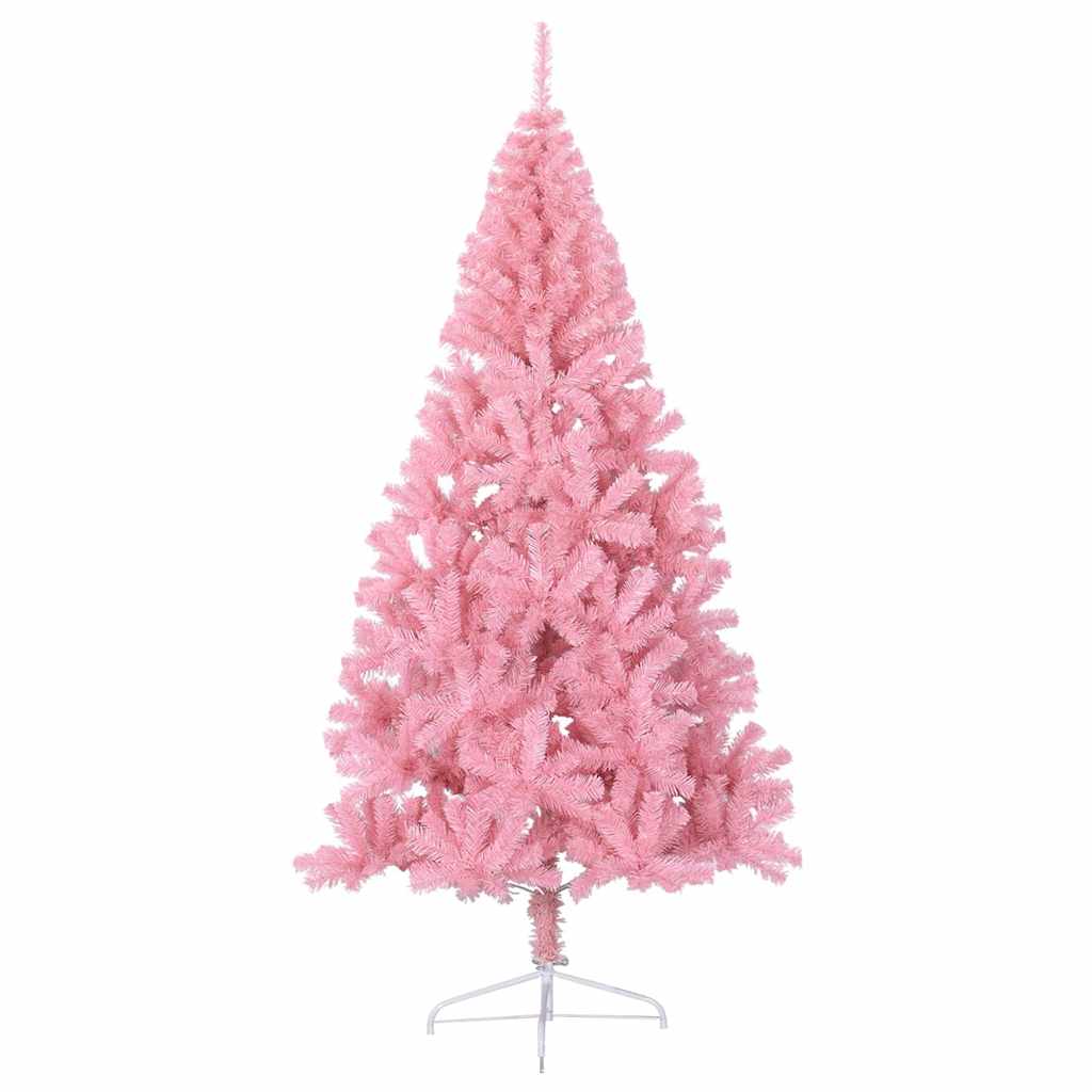Artificial Half Christmas Tree with Stand PVC 240 cm Pink