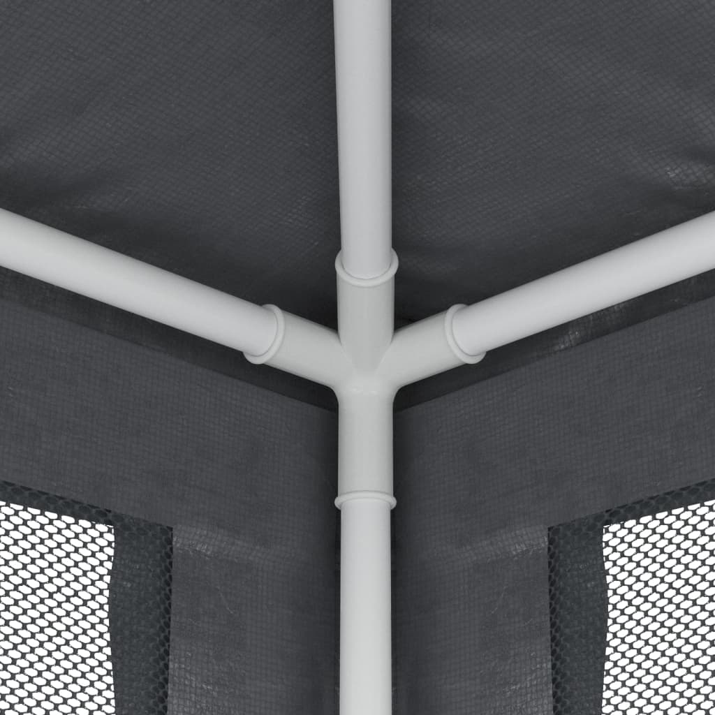 Party Tent with 8 Mesh Sidewalls HDPE with 8 Sidewalls Anthracite 3 m 9 m