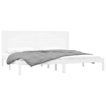 Bed Frame without Mattress Solid Wood Length 200 cm White 200 cm