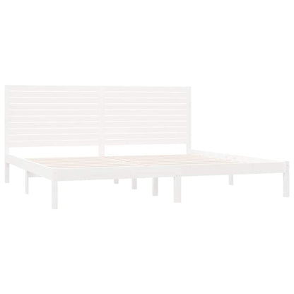 Bed Frame without Mattress Solid Wood Length 200 cm White 200 cm