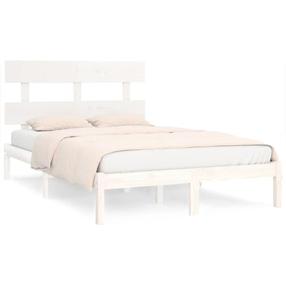 Bed Frame without Mattress Solid Wood Length 200 cm White 200 cm