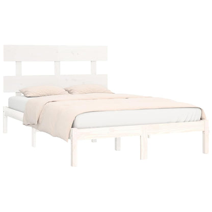 Bed Frame without Mattress Solid Wood Length 200 cm White 200 cm