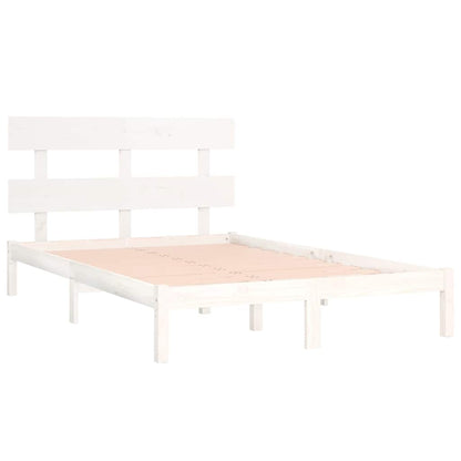 Bed Frame without Mattress Solid Wood Length 200 cm White 200 cm