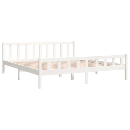 Bed Frame without Mattress Solid Wood White 160 cm 200 cm