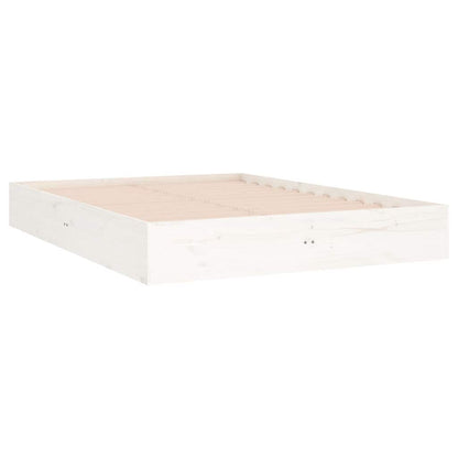 Bed Frame without Mattress Solid Wood Length 190 cm White 140 cm