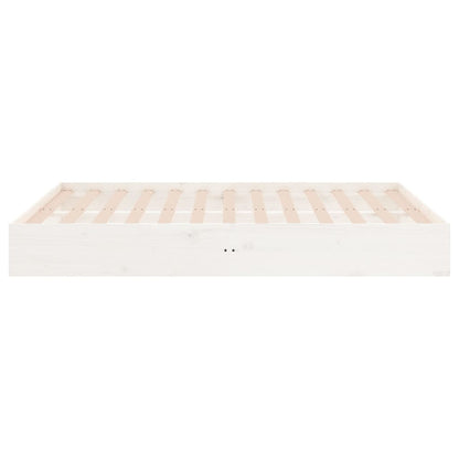 Bed Frame without Mattress Solid Wood Length 190 cm White 140 cm