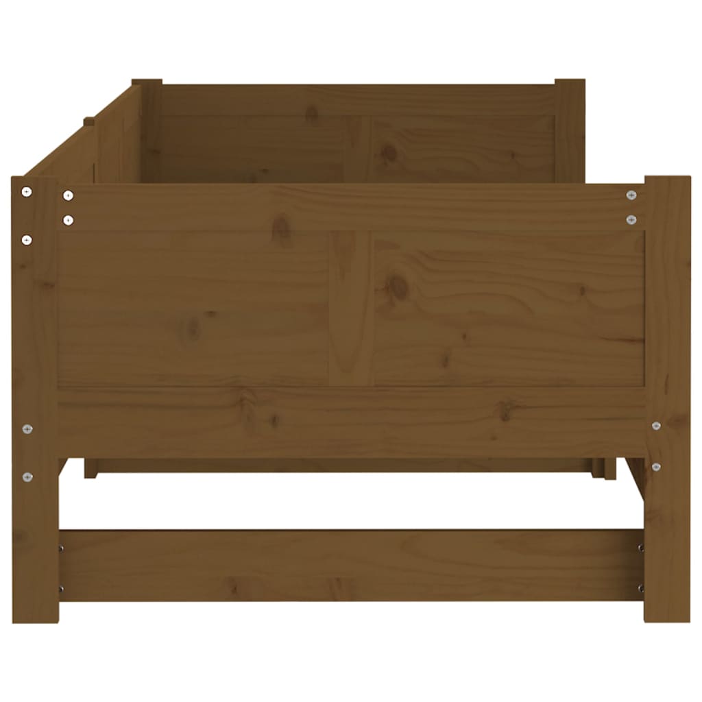 vidaXL Pull-out Day Bed Honey Brown Solid Wood Pine 2x(90x200) cm