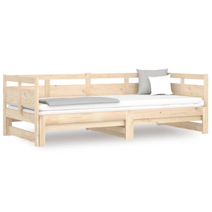 Pull-out Day Bed without Mattress 2x(80x200) Natural 90 cm 190 cm