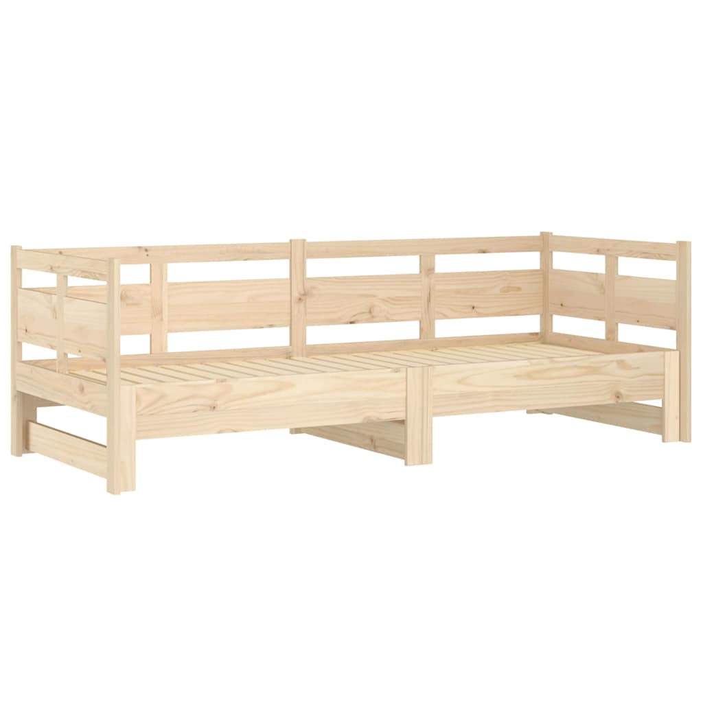 Pull-out Day Bed without Mattress 2x(80x200) Natural 90 cm 190 cm