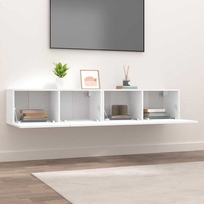 TV Cabinet Set 80x30x30 cm Engineered Wood White 2