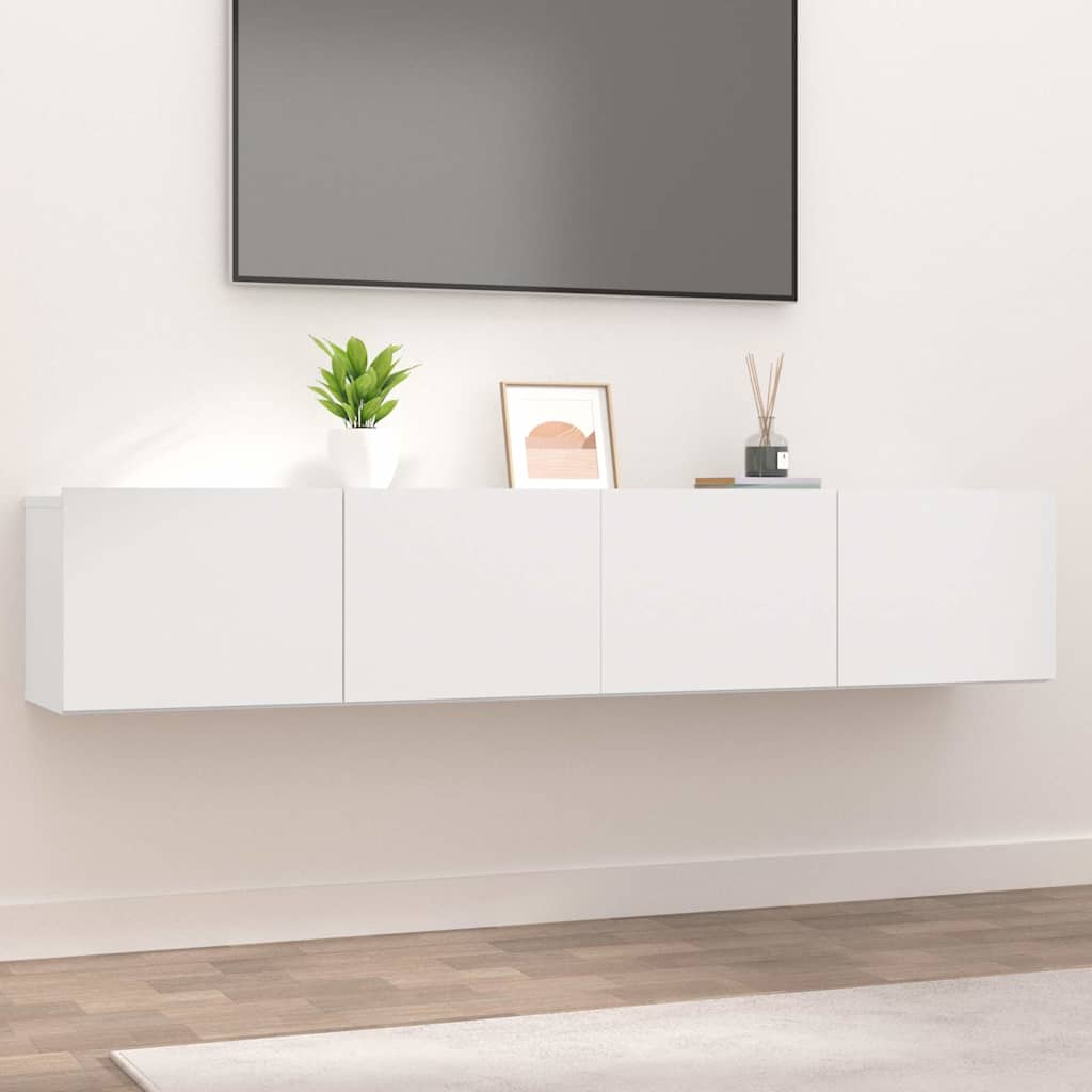 TV Cabinet Set 80x30x30 cm Engineered Wood White 2