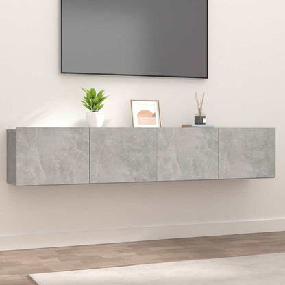 TV Cabinet Set 80x30x30 cm Engineered Wood Concrete grey 2