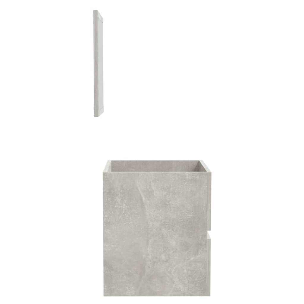 Bathroom Cabinet with Mirror Engineered Wood Concrete grey