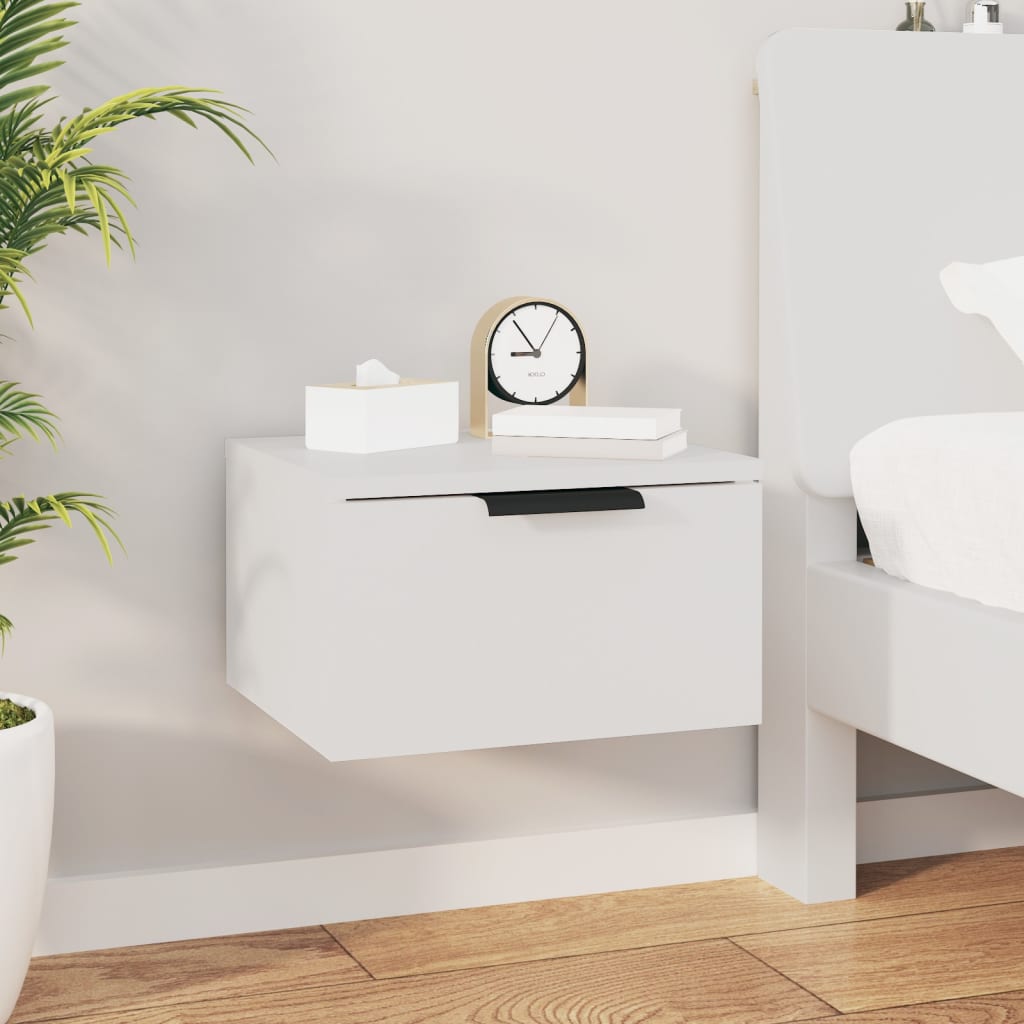 vidaXL Wall-mounted Bedside Cabinets 2 pcs White 34x30x20 cm