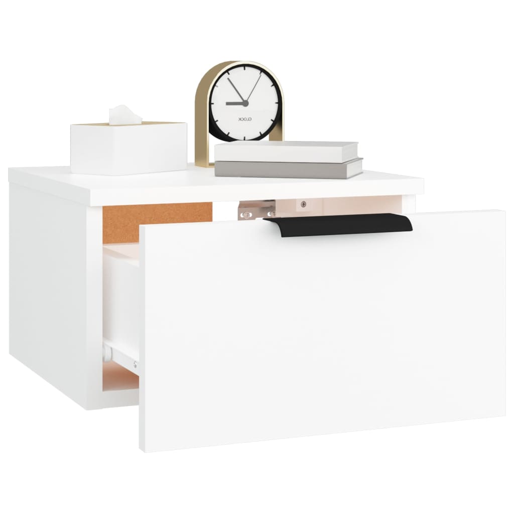 vidaXL Wall-mounted Bedside Cabinets 2 pcs White 34x30x20 cm