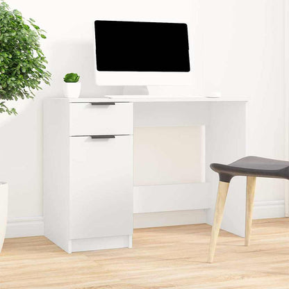 Desk 100x50x75 cm Engineered Wood White