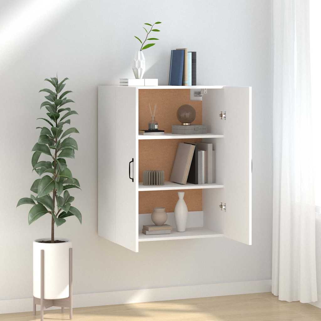 Hanging Cabinet 69,5x34x90 cm Engineered Wood White