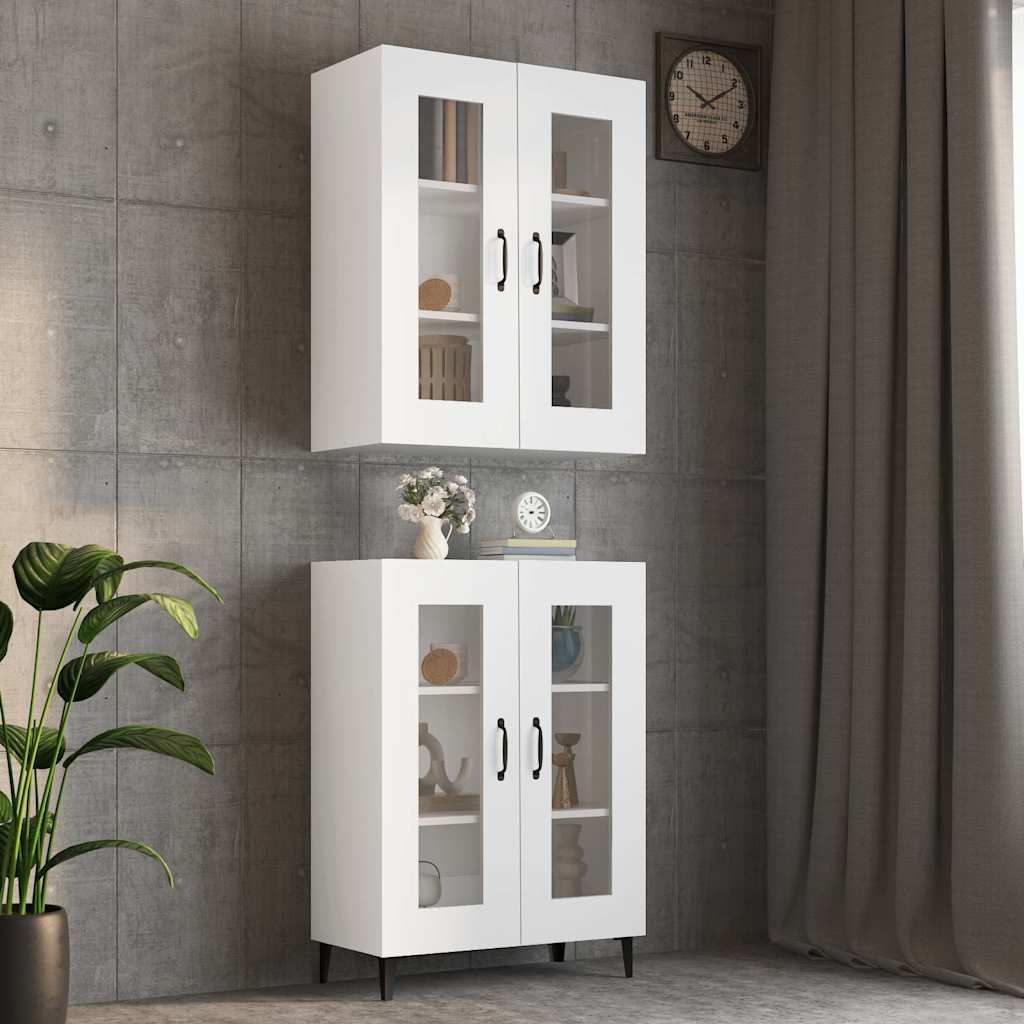 Hanging Wall Cabinet 69,5x34x90 cm White
