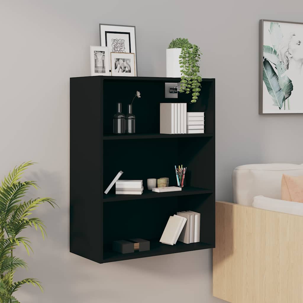 Hanging Wall Cabinet 69,5x32,5x90 cm Black