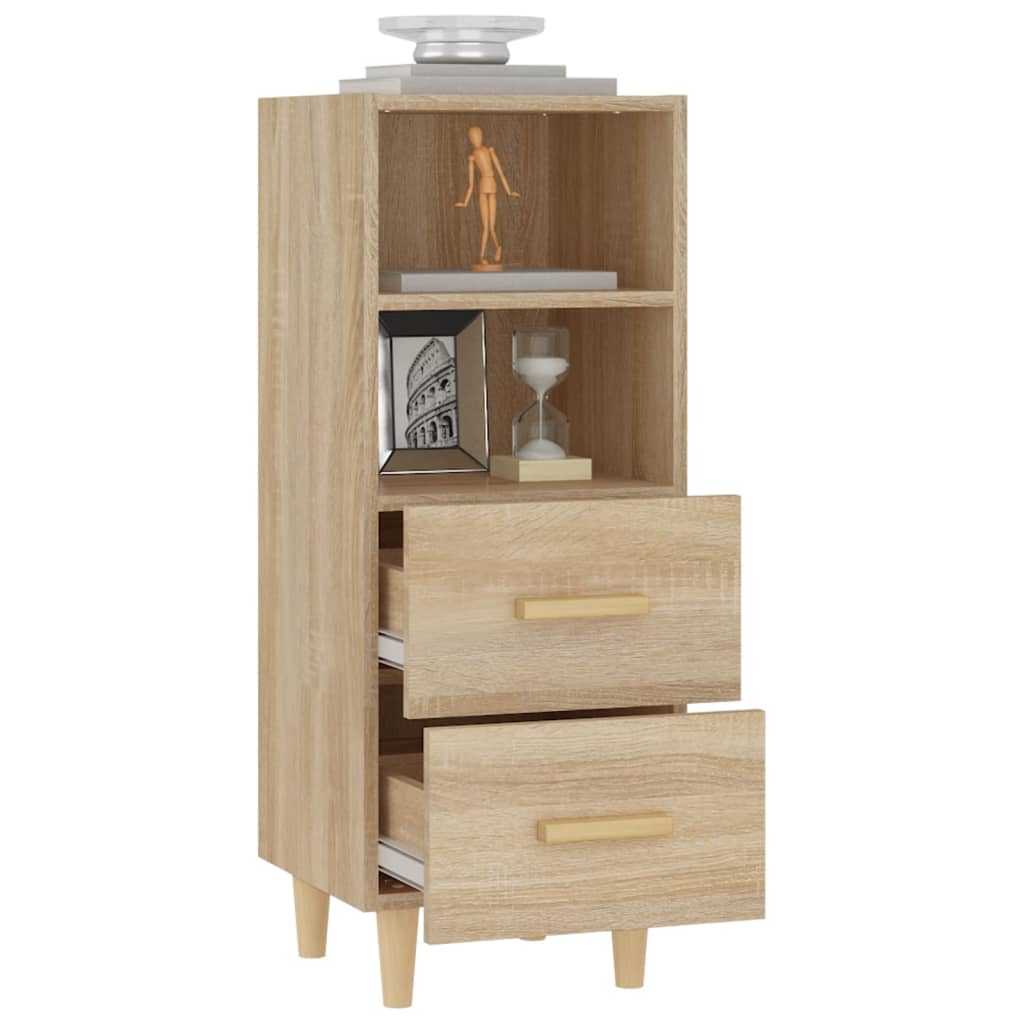 vidaXL Sideboard Sonoma Oak 34.5x34x90 cm Engineered Wood