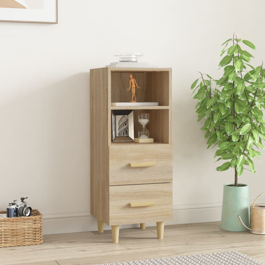 vidaXL Sideboard Sonoma Oak 34.5x34x90 cm Engineered Wood