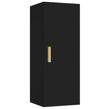 vidaXL Wall Cabinet Black 34.5x34x90 cm Engineered Wood