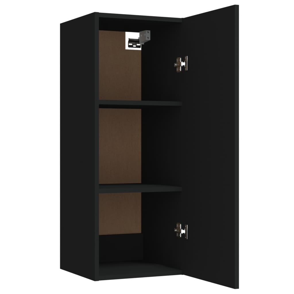 vidaXL Wall Cabinet Black 34.5x34x90 cm Engineered Wood