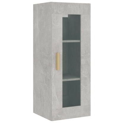 vidaXL Hanging Wall Cabinet Concrete Grey 34.5x34x90cm