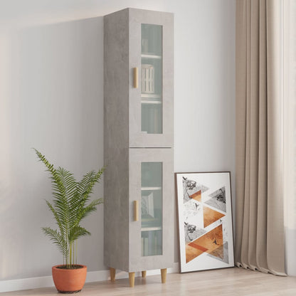 vidaXL Hanging Wall Cabinet Concrete Grey 34.5x34x90cm