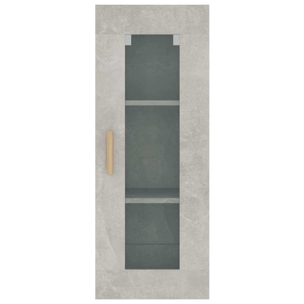 vidaXL Hanging Wall Cabinet Concrete Grey 34.5x34x90cm